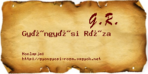 Gyöngyösi Róza névjegykártya