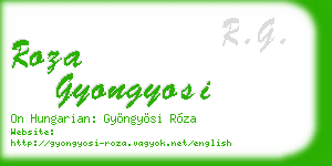 roza gyongyosi business card