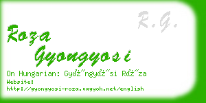 roza gyongyosi business card